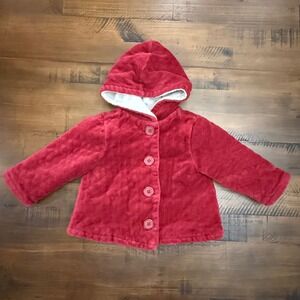 Vintage Gymboree red Quilted Velvet Coat size 18-24 months